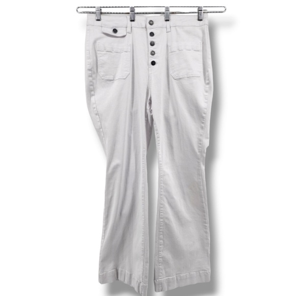 Judy‎ Blue White Patch Pocket High Rise Flare Fit Button Fly Jeans .Size 18W - Picture 2 of 9